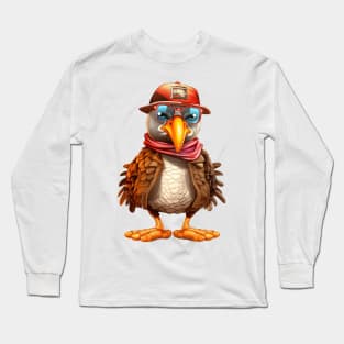 Cartoon Thanksgiving Turkey #7 Long Sleeve T-Shirt